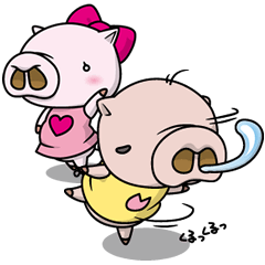 Pigs JIRO and HANA