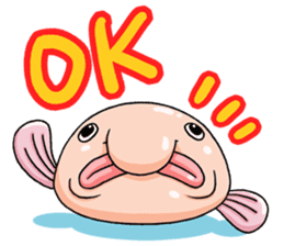 a Lovely blobfish sticker #239161