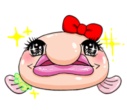 a Lovely blobfish sticker #239169