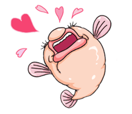 a Lovely blobfish sticker #239172
