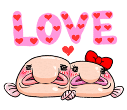 a Lovely blobfish sticker #239173