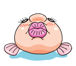 a Lovely blobfish sticker #239174