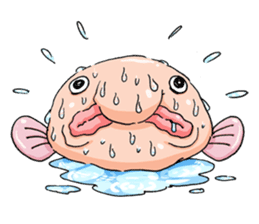 a Lovely blobfish sticker #239182