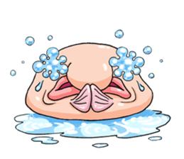 a Lovely blobfish sticker #239183