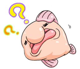 a Lovely blobfish sticker #239185