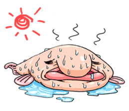 a Lovely blobfish sticker #239188
