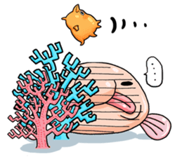 a Lovely blobfish sticker #239191