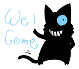 The cat which came from darkness sticker #239534