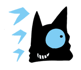 The cat which came from darkness sticker #239539