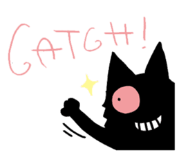 The cat which came from darkness sticker #239546