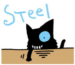 The cat which came from darkness sticker #239550