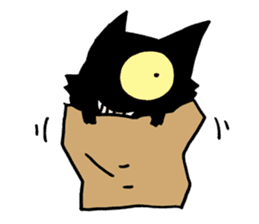 The cat which came from darkness sticker #239560