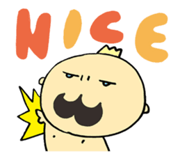 Mustached Baby 2 sticker #239749