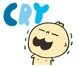 Mustached Baby 2 sticker #239753