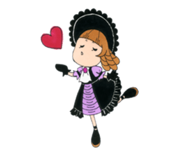 Gothic girl SUMIRE-chan sticker #239900