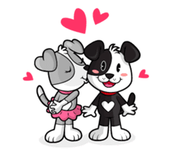 PUPPY LOVE - OLLIE AND ANGEL sticker #240081