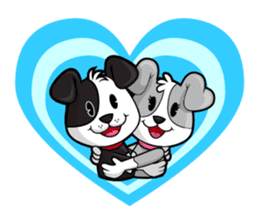 PUPPY LOVE - OLLIE AND ANGEL sticker #240082