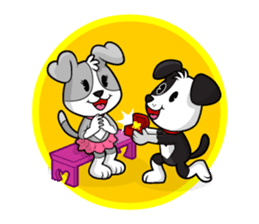 PUPPY LOVE - OLLIE AND ANGEL sticker #240083