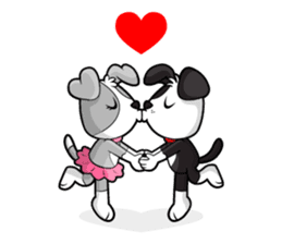 PUPPY LOVE - OLLIE AND ANGEL sticker #240084
