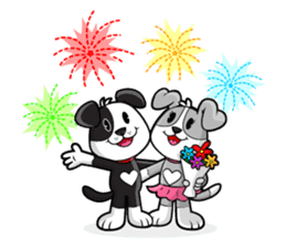 PUPPY LOVE - OLLIE AND ANGEL sticker #240086