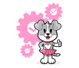 PUPPY LOVE - OLLIE AND ANGEL sticker #240114