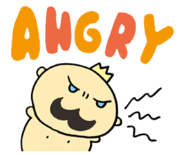 Mustached Baby sticker #240129