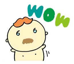 Mustached Baby sticker #240130