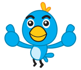 Mr. Blue Bird sticker #240481