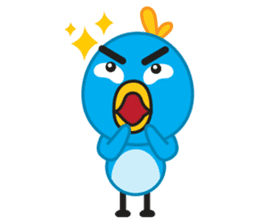 Mr. Blue Bird sticker #240483