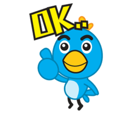 Mr. Blue Bird sticker #240485