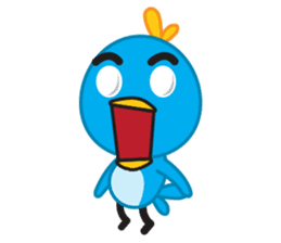 Mr. Blue Bird sticker #240499