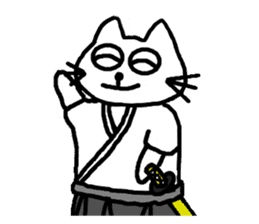 Samurai cat nekobee sticker #243219