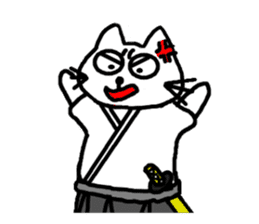 Samurai cat nekobee sticker #243229