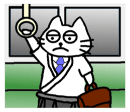 Samurai cat nekobee sticker #243236