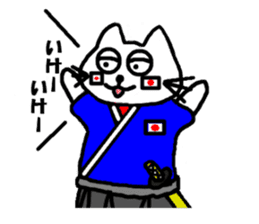 Samurai cat nekobee sticker #243245