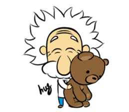 Dr.Einstein is struggling in his lab sticker #244661