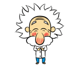 Dr.Einstein is struggling in his lab sticker #244663