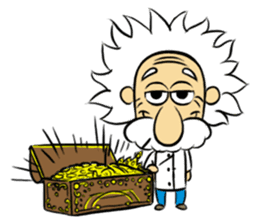 Dr.Einstein is struggling in his lab sticker #244667