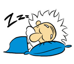 Dr.Einstein is struggling in his lab sticker #244676