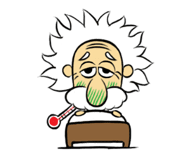 Dr.Einstein is struggling in his lab sticker #244678