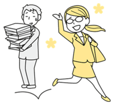 A working! girl! sticker #245059