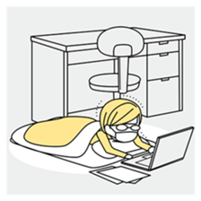 A working! girl! sticker #245075