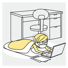 A working! girl! sticker #245075