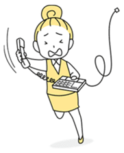 A working! girl! sticker #245078