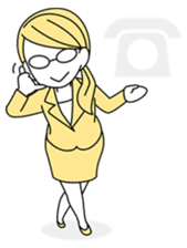 A working! girl! sticker #245087