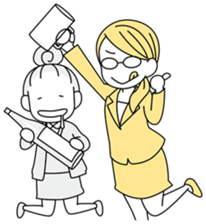 A working! girl! sticker #245090