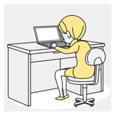 A working! girl! sticker #245094