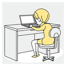 A working! girl! sticker #245094