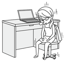 A working! girl! sticker #245095