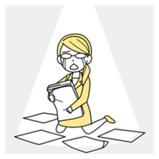 A working! girl! sticker #245096